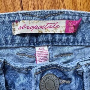 Vintage 2000s y2k Aeropostale blue denim low-rise bootcut flared jeans size 2/4